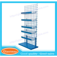 wire mesh boutique floor standing display racks and stands with basket